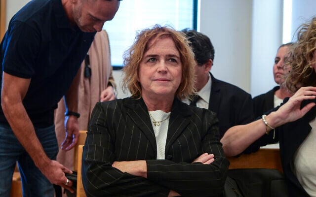 A hearing at the Tel Aviv Magistrate's Court about the prosecutor's request to issue a restraining order against Likud activist Orly Lev, who harassed the lead prosecutor in Prime Minister Benjamin Netanyahu's trial, Liat Ben-Ari, on December 1, 2022, in Tel Aviv. (Avshalom Sassoni/Flash90) A hearing at the Tel Aviv Magistrate's Court about the prosecutor's request to issue a restraining order against Likud activist Orly Lev, who harassed the lead prosecutor in Prime Minister Benjamin Netanyahu's trial, Liat Ben-Ari, on December 1, 2022, in Tel Aviv. (Avshalom Sassoni/Flash90)