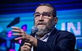 United Torah Judaism MK Moshe Gafni at a conference in Tel Aviv, December 8, 2022. (Tomer Neuberg/Flash90)