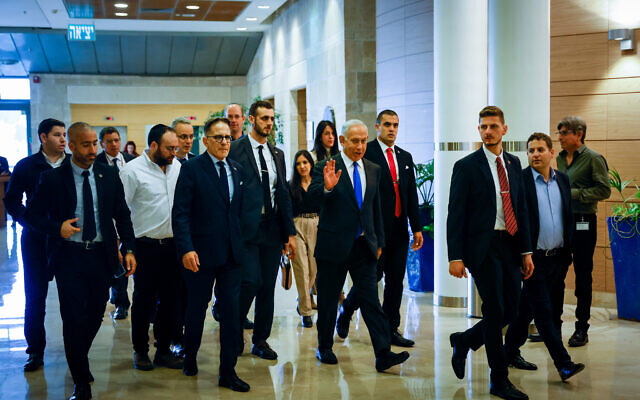 Incoming prime minister Benjamin Netanyahu at the Knesset on December 28, 2022. (Olivier Fitoussi/Flash90)