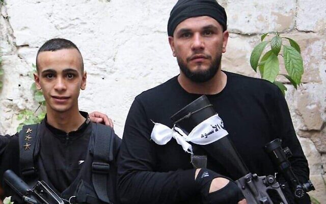 Ahmed Masri (left), a member of the Nablus-based Lion's Den, is seen with Wadee al-Houh (right) the former leader of the terror group. Masri was detained by Israeli forces in Nablus on December 30, 2022, and al-Houh was killed in an Israeli raid in the West Bank city on October 25, 2022. (Social media) Ahmed Masri (left), a member of the Nablus-based Lion's Den, is seen with Wadee al-Houh (right) the former leader of the terror group. Masri was detained by Israeli forces in Nablus on December 30, 2022, and al-Houh was killed in an Israeli raid in the West Bank city on October 25, 2022. (Social media)