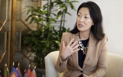 US Deputy Assistant Secretary for Multilateral Affairs and for Global China Issues Jung H. Pak (YouTube screenshot: used in accordance with Clause 27a of the Copyright Law)