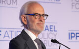 Former US ambassador to Israel Martin Indyk speaks to the Israel Policy Forum in New York City, December 8, 2022. (Courtesy/Hechler Photographers)
