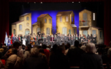 'Bustan Sephardi' cast seen on stage in Rabat, Morocco, November 2022. (Channel 12)