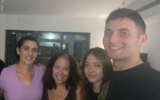 Leah Koppel and her three children in Israel in November 2021. (Social Media)
