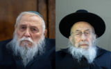Rabbi Chaim Druckman (L) and Rabbi Zvi Tau (Oliver Fittousi/Flash90)