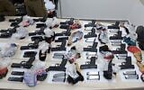 Weapons seized by security forces along the border with Lebanon, December 13, 2022 (Israel Police)