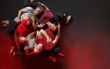 The five hearing and/or seeing impaired actors performing in the Nalagaat play 
'It Could be a Man Standing in the Snow' by Emanuella Amichai, on December 6 and 13, 2022 (Courtesy Nalagaat)