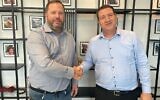 Shufersal CEO Ori Watermann and Israeli businessman Amit Zeev seek to open local stores of Dutch-owned international supermarket SPAR. (Courtesy)