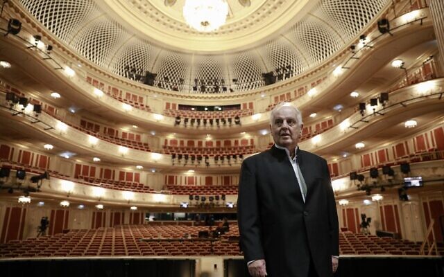This file photo taken on September 29, 2017 shows conductor Daniel Barenboim posing for a photo at the State Opera in Berlin (Odd ANDERSEN / AFP) This file photo taken on September 29, 2017 shows conductor Daniel Barenboim posing for a photo at the State Opera in Berlin (Odd ANDERSEN / AFP)
