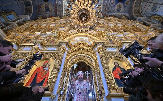 Serhiy Petrovytch Doumenko, Metropolitan Epifaniy of Kyiv, Head of Ukraine church, leads an Orthodox Christmas service at Kyiv Pechersk Lavra monastery in Kyiv on January 7, 2023. (Sergei Supinsky/AFP) Serhiy Petrovytch Doumenko, Metropolitan Epifaniy of Kyiv, Head of Ukraine church, leads an Orthodox Christmas service at Kyiv Pechersk Lavra monastery in Kyiv on January 7, 2023. (Sergei Supinsky/AFP)