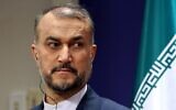Iran's Foreign Minister Hossein Amir-Abdollahian attends a joint press conference with his Turkish counterpart in Ankara on January 17, 2023. (Adem ALTAN / AFP)