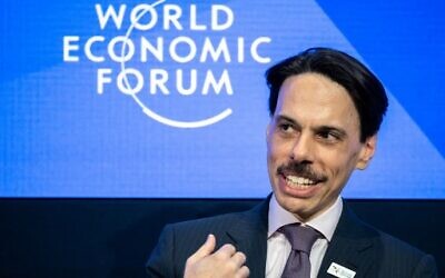 Saudi Arabia's Foreign Minister Prince Faisal bin Farhan attends a session at the World Economic Forum (WEF) annual meeting in Davos on January 17, 2023. (Fabrice Coffrini/AFP)