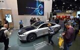 Illustrative: The Lightyear 0, a fully solar-powered vehicle, is displayed at the Lightyear booth doing CES 2023 at the Las Vegas Convention Center on January 6, 2023 in Las Vegas, Nevada. (David Becker/Getty Images/AFP)