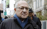 Attorney Alan Dershowitz leaves federal court, in New York, December 2, 2019. (Richard Drew/AP)