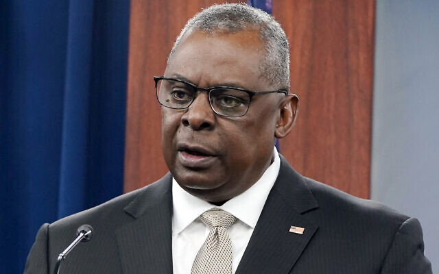 FILE - Defense Secretary Lloyd Austin speaks during a briefing at the Pentagon in Washington, Nov. 16, 2022. The U.S. is at a pivotal point with China and will need military strength to ensure that American values, not Beijing's, set global norms in the 21st century, Defense Secretary Lloyd Austin said Saturday, Dec. 3, 2022. Austin’s speech at the Reagan National Defense Forum capped a week where the Pentagon was squarely focused on China’s rise and what that might mean for America’s position in the world. (AP Photo/Susan Walsh, File) FILE - Defense Secretary Lloyd Austin speaks during a briefing at the Pentagon in Washington, Nov. 16, 2022. The U.S. is at a pivotal point with China and will need military strength to ensure that American values, not Beijing's, set global norms in the 21st century, Defense Secretary Lloyd Austin said Saturday, Dec. 3, 2022. Austin’s speech at the Reagan National Defense Forum capped a week where the Pentagon was squarely focused on China’s rise and what that might mean for America’s position in the world. (AP Photo/Susan Walsh, File)