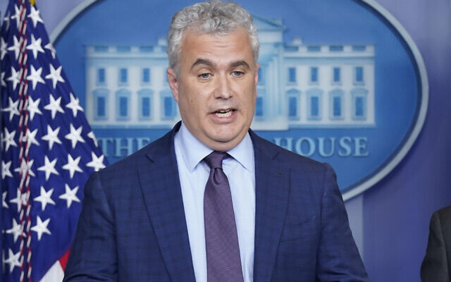 FILE - White House COVID-19 Response Coordinator Jeff Zients speaks during a press briefing at the White House, April 13, 2021, in Washington. (AP Photo/Patrick Semansky, File) FILE - White House COVID-19 Response Coordinator Jeff Zients speaks during a press briefing at the White House, April 13, 2021, in Washington. (AP Photo/Patrick Semansky, File)