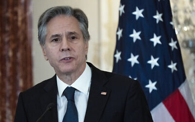 US Secretary of State Antony Blinken at the State Department in Washington, January 4, 2023. (Manuel Balce Ceneta/AP)