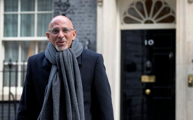 Nadhim Zahawi, Britain's Minister without Portfolio leaves after attending a cabinet meeting in Downing Street in London, January 17, 2023. (Kirsty Wigglesworth/AP) Nadhim Zahawi, Britain's Minister without Portfolio leaves after attending a cabinet meeting in Downing Street in London, January 17, 2023. (Kirsty Wigglesworth/AP)