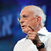 Economics Nobel prize winner Prof. Daniel Kahneman speaks at a conference in Jerusalem on June 20, 2013. (Miriam Alster/ Flash90/ File)