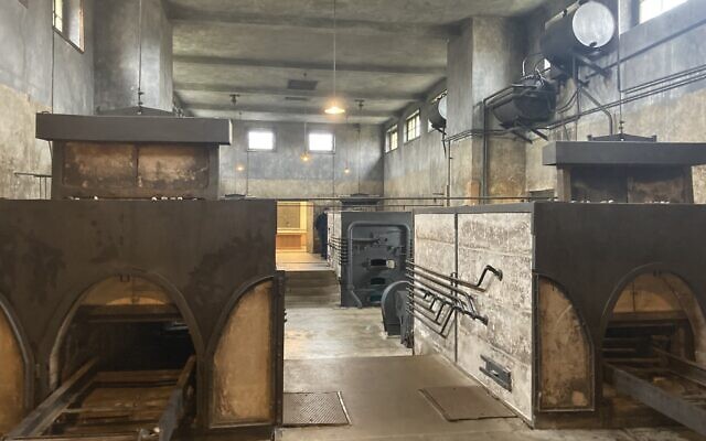 The crematorium at Theresienstadt concentration camp, January 24, 2023. (Yaakov Schwartz/ Times of Israel)