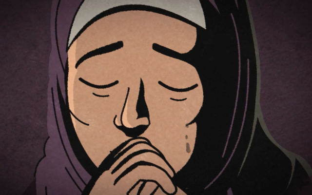 Image from the Center for Peace Communications' 'Whispered in Gaza' series of animated interviews with Gazans (Courtesy)