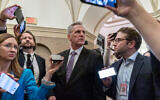 US House Representative Kevin McCarthy, a California Republican, returns to his office after a break on Capitol Hill in Washington, Jan. 4, 2023. (AP Photo/Jacquelyn Martin)