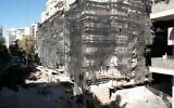 A construction site in the central city of Hod Hasharon, January 19, 2023. (Hod Hasharon Municipality)