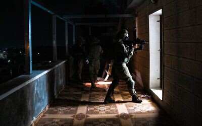 Israeli troops operate in the West Bank, early January 5, 2023. (Israel Defense Forces)