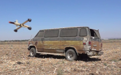A Point Blank missile developed by IAI slams into a target, in a video published by the firm on January 19, 2023. (Israel Aerospace Industries)
