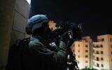 Israeli troops operate in the West Bank, early January 23, 2023. (Israel Defense Forces)