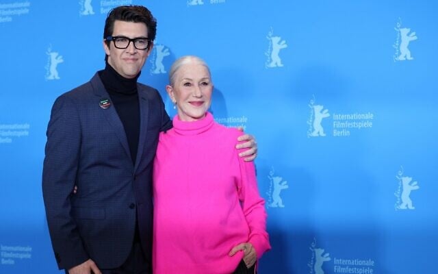 Israeli director Guy Nattiv and English actor Helen Mirren (R) attend a photocall for the film "Golda," at the Berlin International Film Festival, February 20, 2023 in Berlin. (Ronny Hartmann/AFP) Israeli director Guy Nattiv and English actor Helen Mirren (R) attend a photocall for the film "Golda," at the Berlin International Film Festival, February 20, 2023 in Berlin. (Ronny Hartmann/AFP)