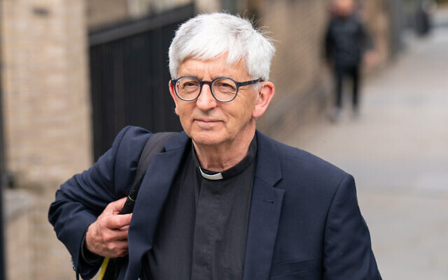 Retired Church of England vicar, Rev Stephen Sizer leaves a disciplinary tribunal at St Andrew's Courtroom, in central London, May 23, 2022. (Dominic Lipinski/PA Images via Getty Images) Retired Church of England vicar, Rev Stephen Sizer leaves a disciplinary tribunal at St Andrew's Courtroom, in central London, May 23, 2022. (Dominic Lipinski/PA Images via Getty Images)