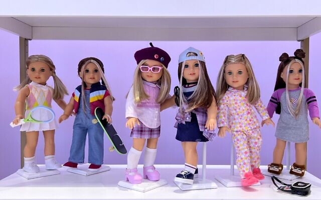 Isabel and Nicki Hoffman are the two newest American Girl dolls in the historical collection. (Jackie Hajdenberg/ JTA)