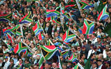 File: This photo taken June 24, 1995 shows crowd at the Ellis Park stadium at the Rugby World Cup final in Johannesburg. (AP Photo/John Parkin)
