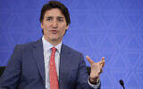 Canadian Prime Minister Justin Trudeau speaks as he meets with US President Joe Biden at the InterContinental Presidente Mexico City hotel in Mexico City, January 10, 2023. (AP Photo/Andrew Harnik)