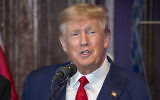 Former US president Donald Trump speaks at a campaign event at the South Carolina Statehouse, January 28, 2023, in Columbia, South Carolina. (AP Photo/Alex Brandon)
