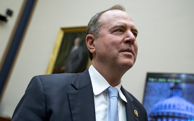 Democratic Rep. Adam Schiff of California arrives as the House Judiciary Committee holds its first meeting under the Republican majority to set its operating rules, at the Capitol in Washington, February 1, 2023. (AP/J. Scott Applewhite) Democratic Rep. Adam Schiff of California arrives as the House Judiciary Committee holds its first meeting under the Republican majority to set its operating rules, at the Capitol in Washington, February 1, 2023. (AP/J. Scott Applewhite)