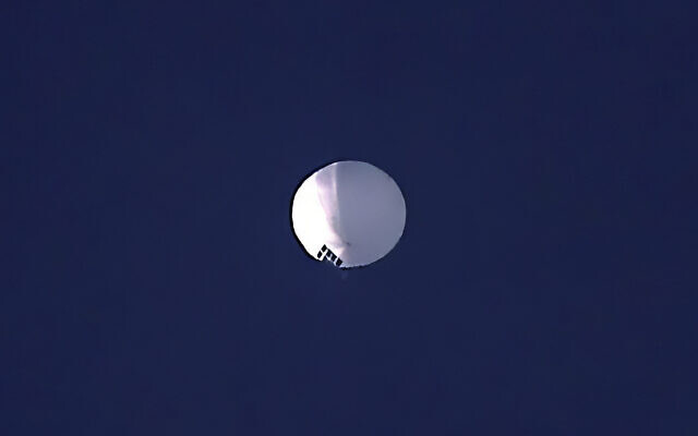 A high altitude balloon floats over Billings, Mont., on Wednesday, February 1, 2023. The US is tracking a suspected Chinese surveillance balloon that has been spotted over US airspace for a couple days, but the Pentagon decided not to shoot it down due to risks of harm for people on the ground, officials said Thursday, February 2, 2023. The Pentagon would not confirm that the balloon in the photo was the surveillance balloon. (Larry Mayer/The Billings Gazette via AP) A high altitude balloon floats over Billings, Mont., on Wednesday, February 1, 2023. The US is tracking a suspected Chinese surveillance balloon that has been spotted over US airspace for a couple days, but the Pentagon decided not to shoot it down due to risks of harm for people on the ground, officials said Thursday, February 2, 2023. The Pentagon would not confirm that the balloon in the photo was the surveillance balloon. (Larry Mayer/The Billings Gazette via AP)
