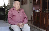 This undated photo provided by Yad Vashem Holocaust Memorial shows Shlomo Perel at his home in Givatayim, Israel. (Yad Vashem Holocaust Memorial via AP)