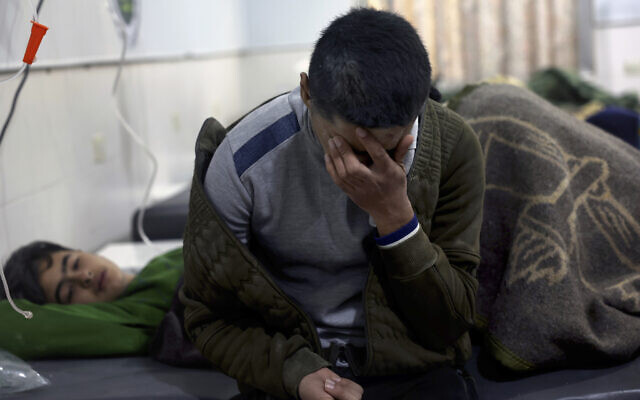 Earthquake victims receive treatment at the al-Rahma Hospital in the town of Darkush, Idlib province, northern Syria, Monday, Feb. 6, 2023. (AP Photo/Ghaith Alsayed) Earthquake victims receive treatment at the al-Rahma Hospital in the town of Darkush, Idlib province, northern Syria, Monday, Feb. 6, 2023. (AP Photo/Ghaith Alsayed)