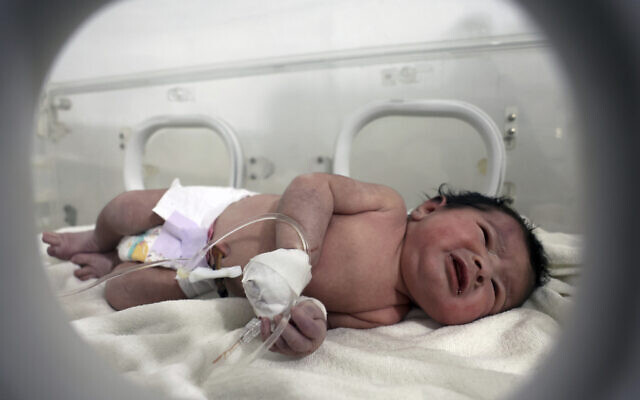 A baby girl who was born under the rubble caused by an earthquake that hit Syria and Turkey receives treatment inside an incubator at a children's hospital in the town of Afrin, Aleppo province, Syria, Tuesday, Feb. 7, 2023. (AP Photo/Ghaith Alsayed) A baby girl who was born under the rubble caused by an earthquake that hit Syria and Turkey receives treatment inside an incubator at a children's hospital in the town of Afrin, Aleppo province, Syria, Tuesday, Feb. 7, 2023. (AP Photo/Ghaith Alsayed)