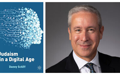 'Judaism in a Digital Age,' by Rabbi Danny Schiff. (Book cover courtesy of Palgrave Macmillan/ Portrait courtesy of Joshua Franzos)