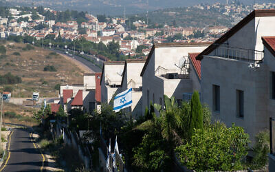 Illustrative: A view of the Israeli settlement of Ariel, in the West Bank on July 2, 2020. (Sraya Diamant/Flash90)