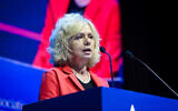 Attorney General Gali Baharav-Miara attends a conference of the Israeli chapter of the Association of Corporate Counsel (ACC) in Tel Aviv, July 5, 2022. (Avshalom Sassoni/Flash90)