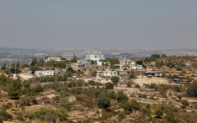 The Sde Boaz outpost in the West Bank on October 11, 2022. (Gershon Elinson/Flash90)