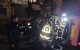 The scene of a fatal traffic accident in Jerusalem, February 1, 2023. (Israel Police)