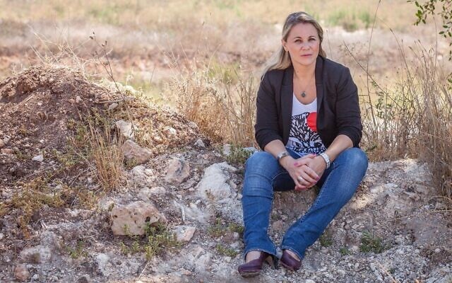 Researcher and former MK Ksenia Svetlova in the West Bank. (courtesy)