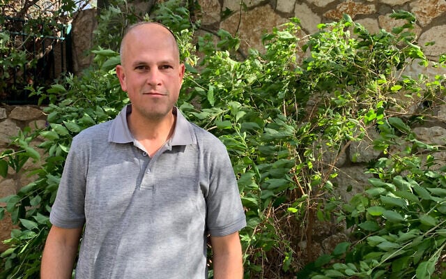 Philosopher and author Dr. Micah Goodman, February 1, 2023. (Amanda Borschel-Dan/Times of Israel)