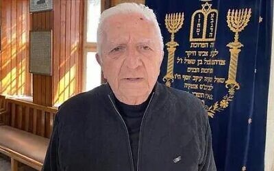 Undated photo of Saul Cenudioglu, leader of the Jewish community in the southern Turkish town of Antakya. (Twitter. Used in accordance with Clause 27a of the Copyright Law)
