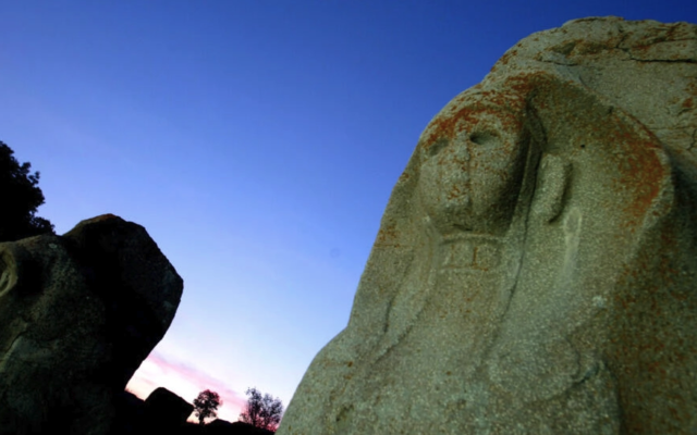A sculpture from the Hittite Empire, which suddenly crumbled around 1200 BCE during the Late Bronze Age collapse. (AFP)